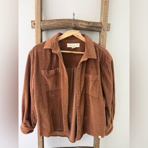 Treasure & Bond Rust Corduroy Shacket Jacket